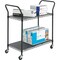 Safco Wire Utility Cart, Plastic, 400 lb Load Capacity, 2 Shelves, 43.8" W, 41" H SAF5337BL - alternate 1